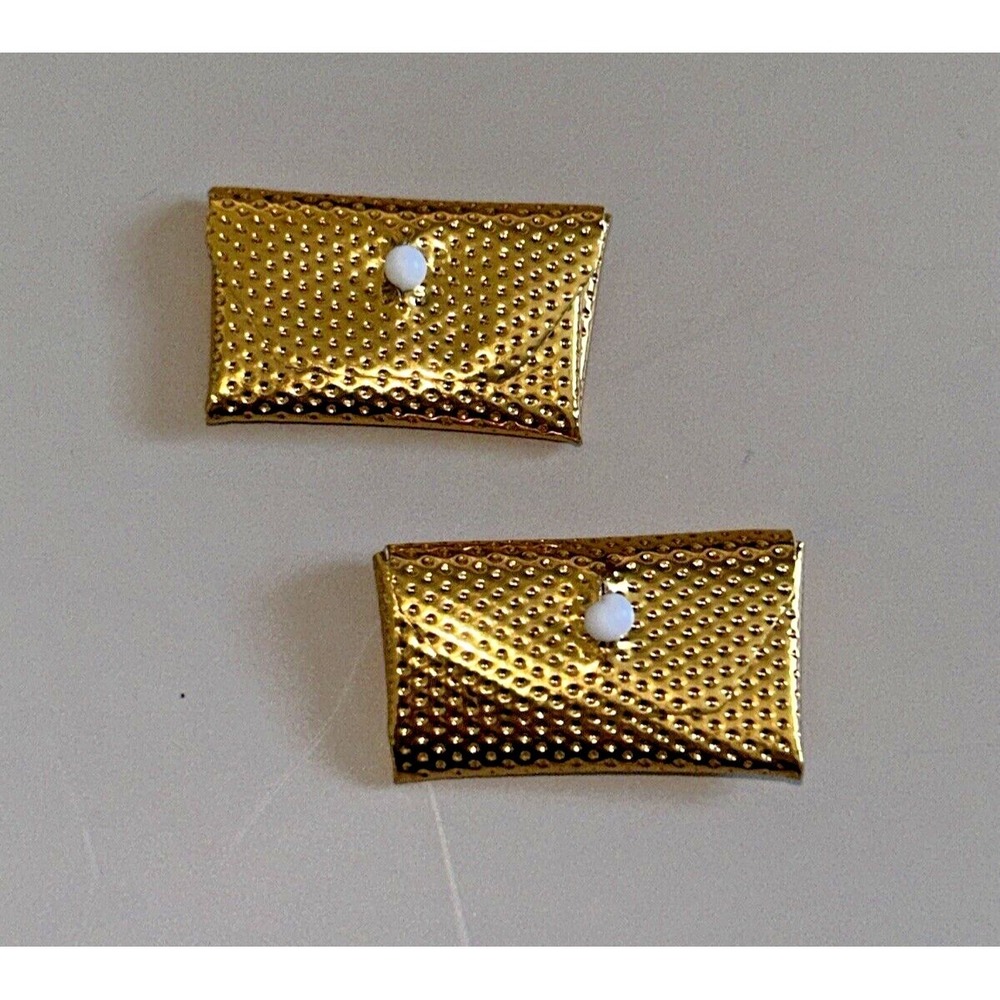 2 EUC Vintage Mattel Barbie Doll Gold Dimple Clutch Purse (#2)